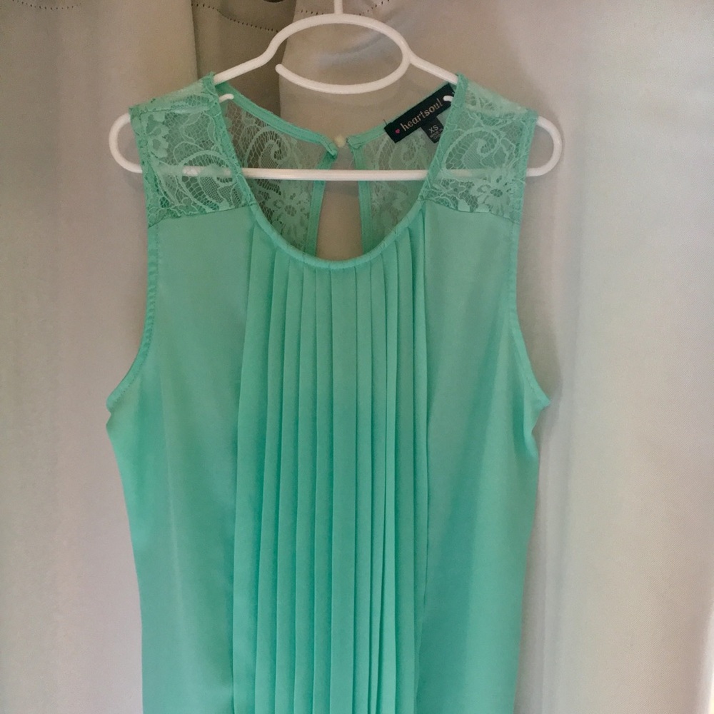 Turquoise Flowy Dress Top